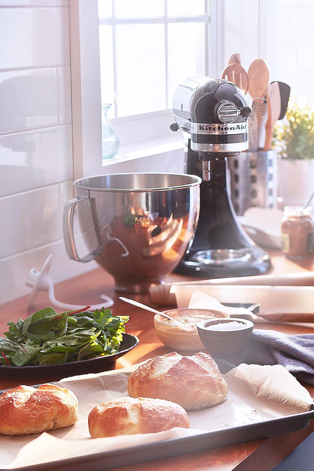 imageKitchenAid Artisan Series 5 Quart Tilt Head Stand Mixer with Pouring Shield KSM150PS Onyx Black