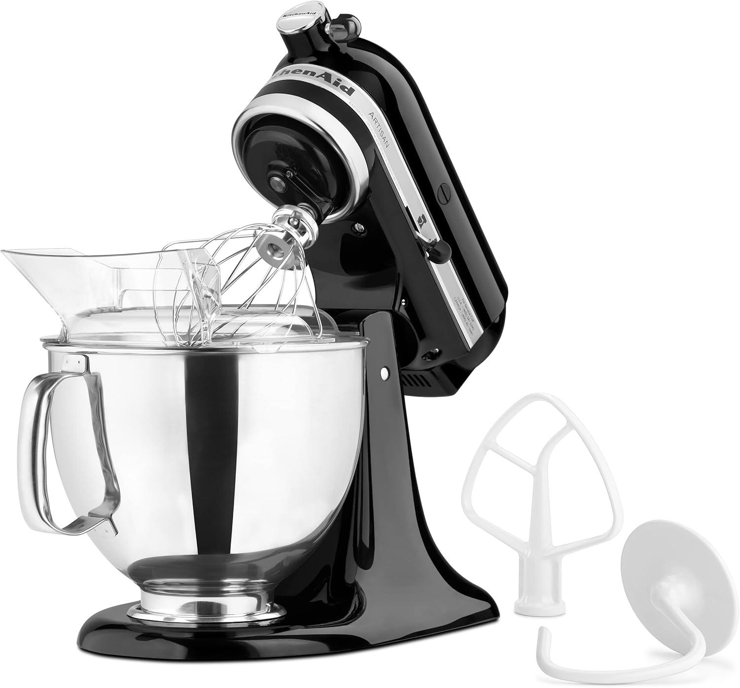 imageKitchenAid Artisan Series 5 Quart Tilt Head Stand Mixer with Pouring Shield KSM150PS Onyx Black