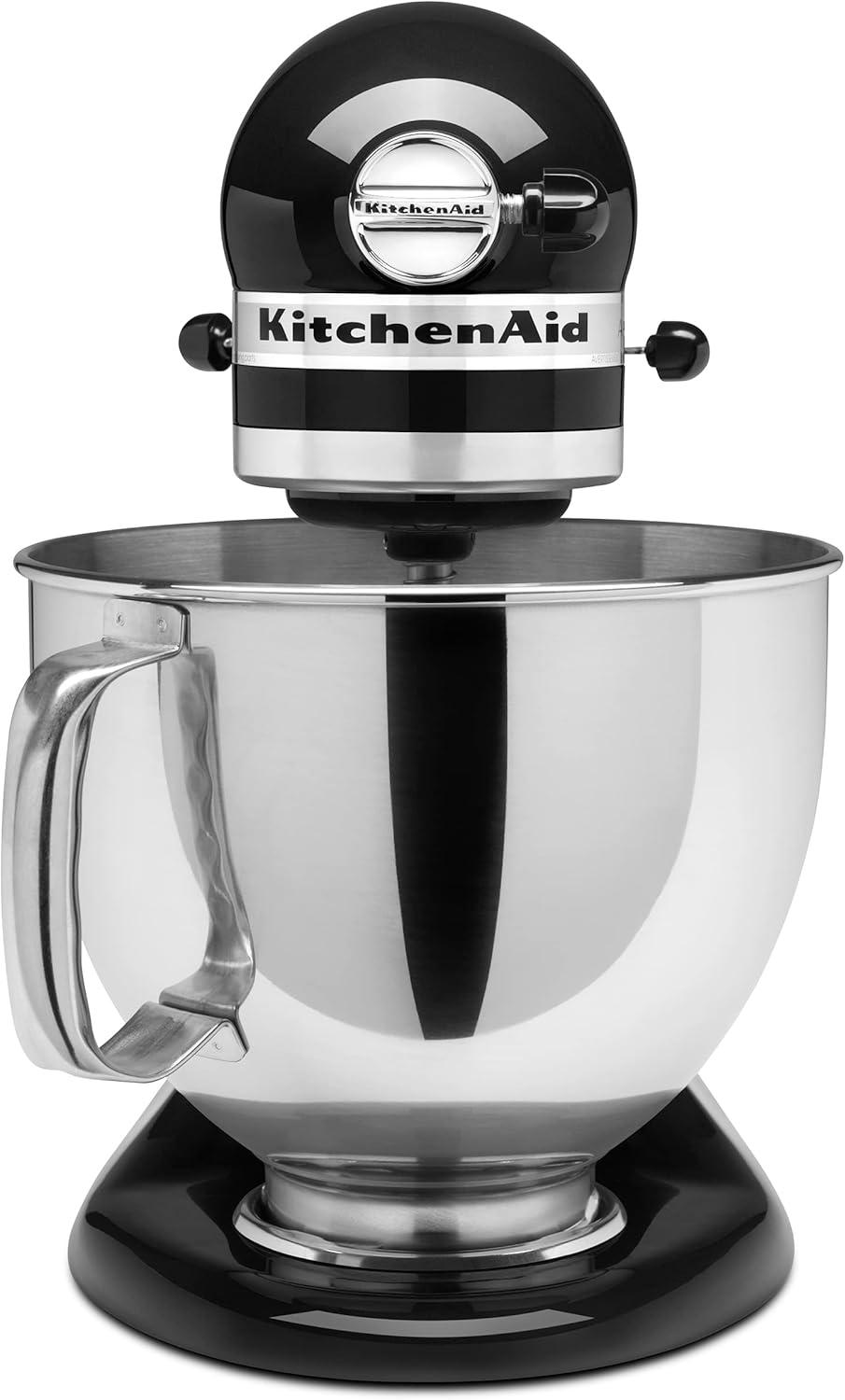 imageKitchenAid Artisan Series 5 Quart Tilt Head Stand Mixer with Pouring Shield KSM150PS Onyx Black