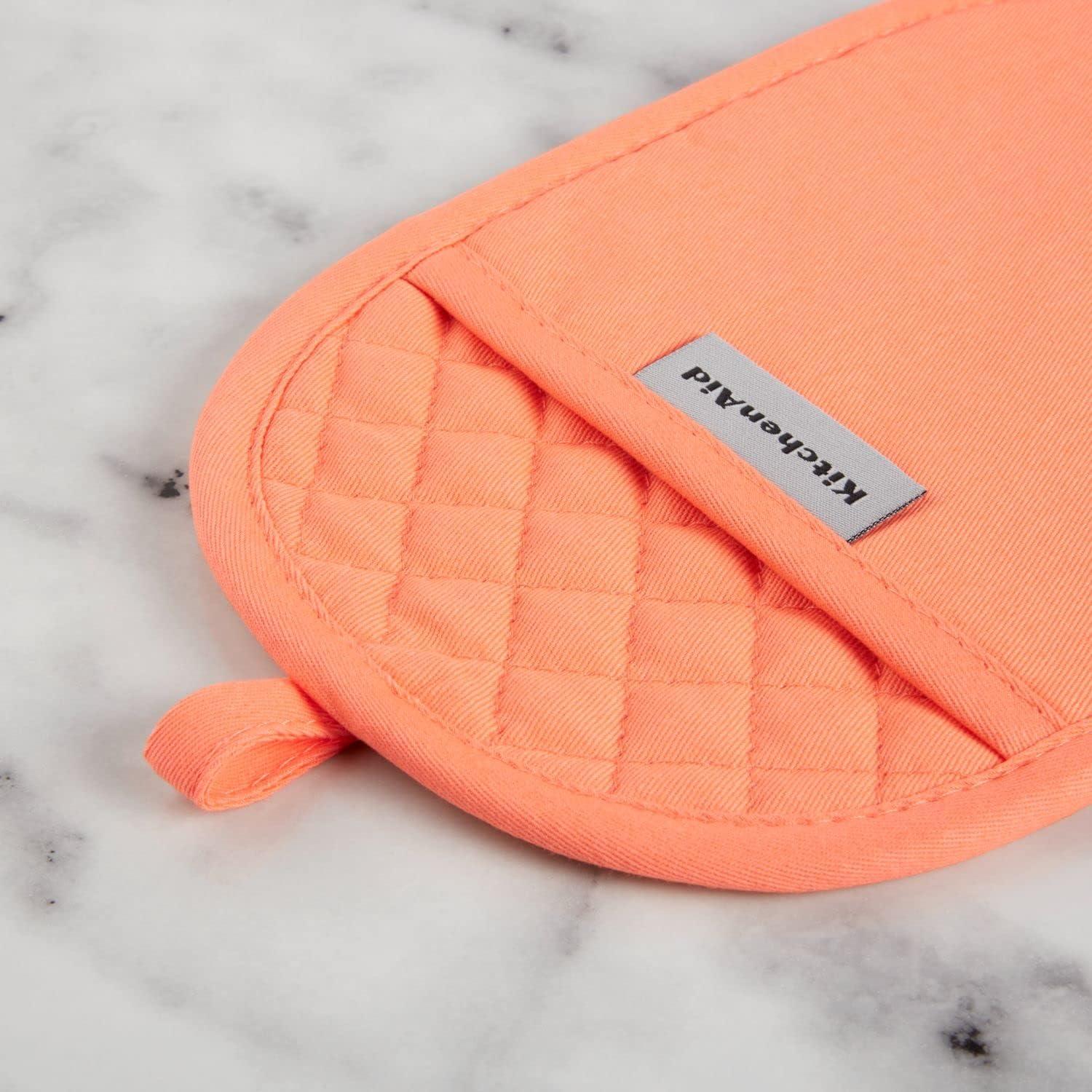 imageKitchenAid Asteroid Pot Holder 2Pack Set Aqua 65quotx10quotBird of Paradise