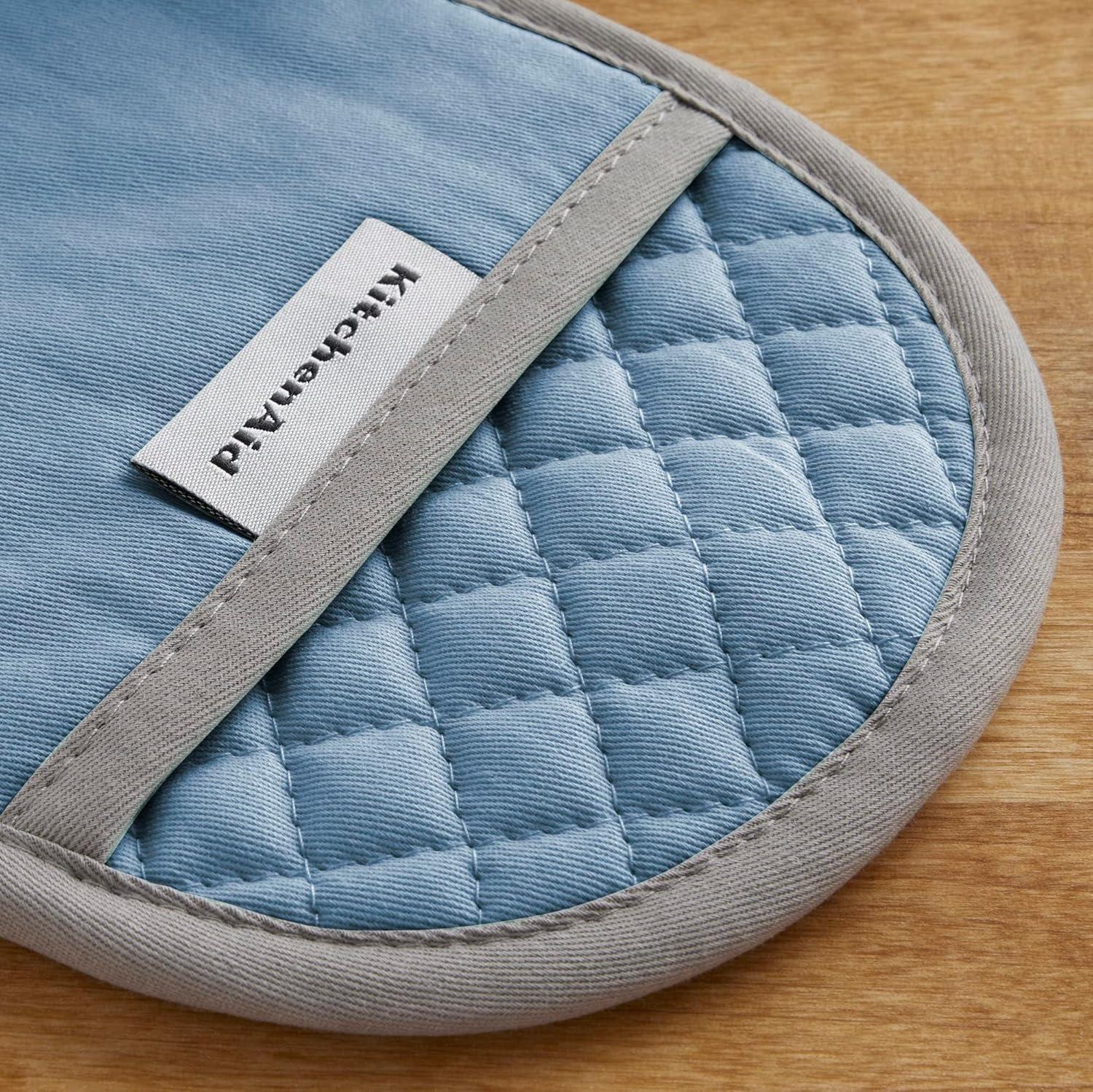 imageKitchenAid Asteroid Pot Holder 2Pack Set Aqua 65quotx10quotBlue Velvet