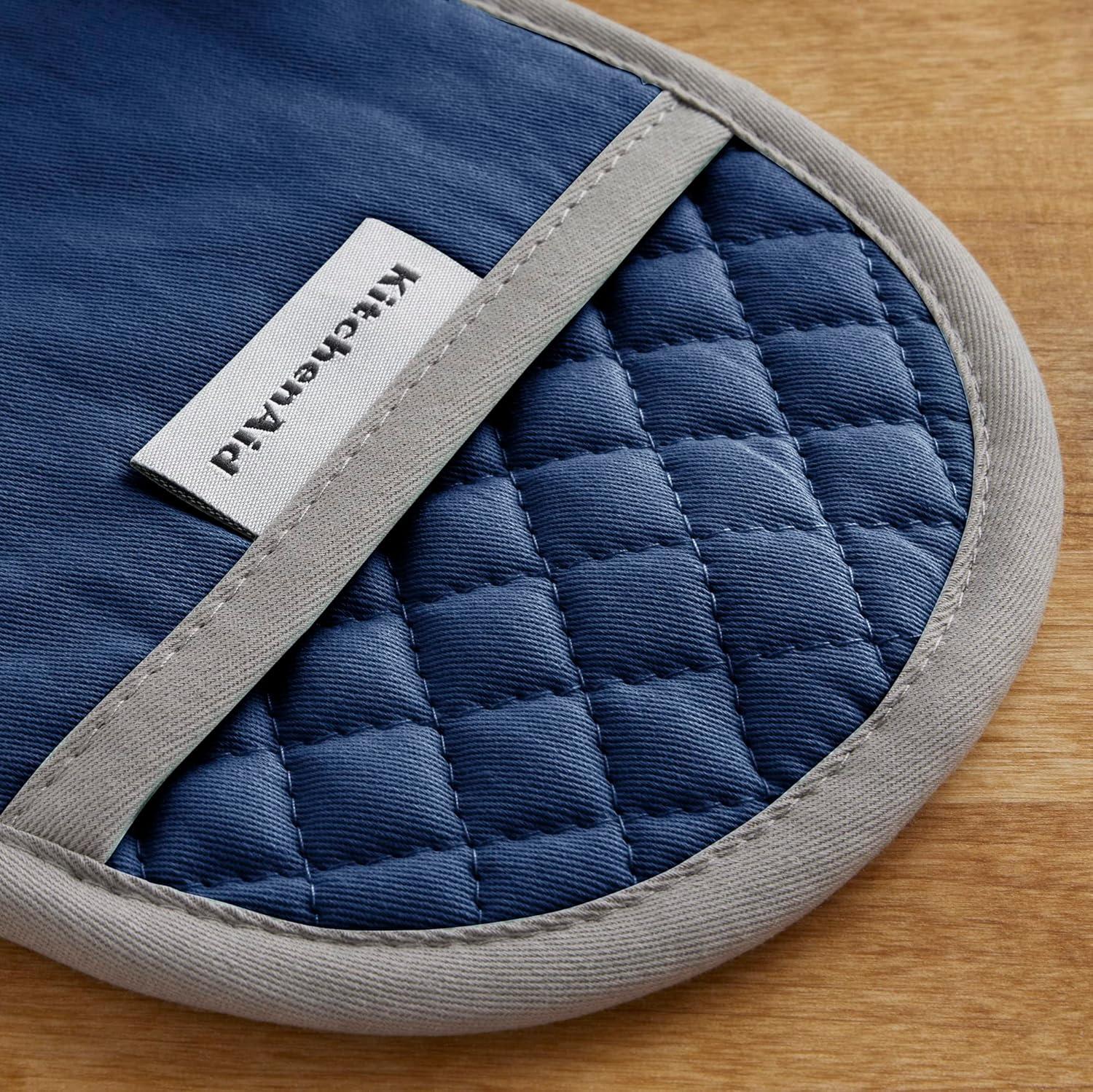 imageKitchenAid Asteroid Pot Holder 2Pack Set Aqua 65quotx10quotBlue Willow