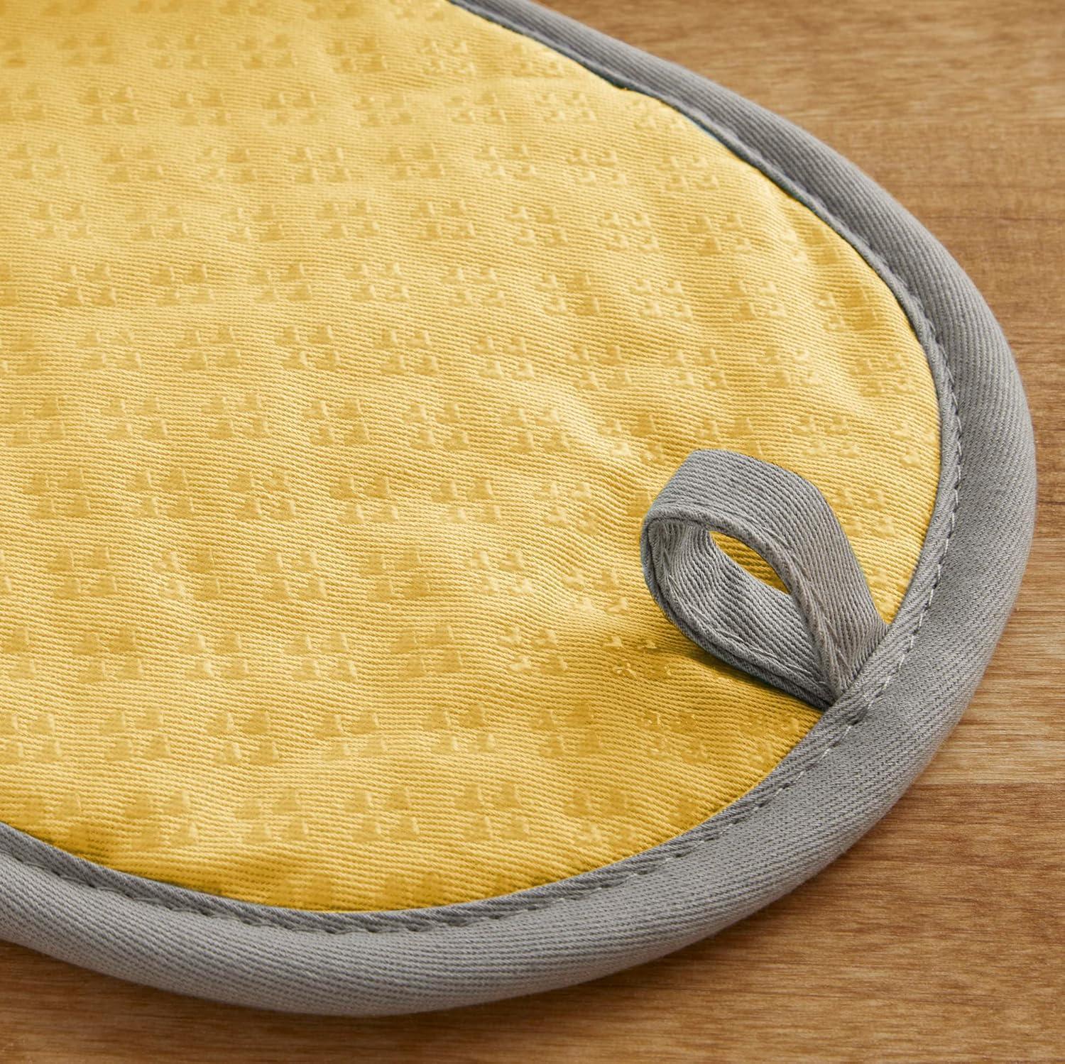 imageKitchenAid Asteroid Pot Holder 2Pack Set Aqua 65quotx10quotButtercup Yellow