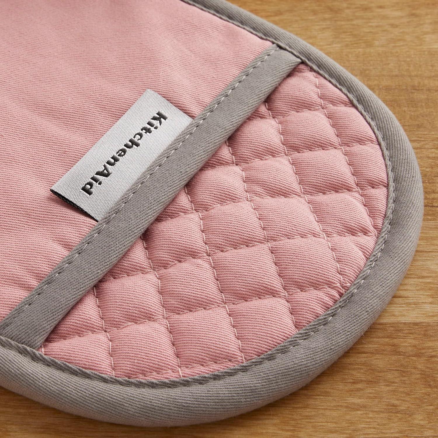 imageKitchenAid Asteroid Pot Holder 2Pack Set Aqua 65quotx10quotDried Rose