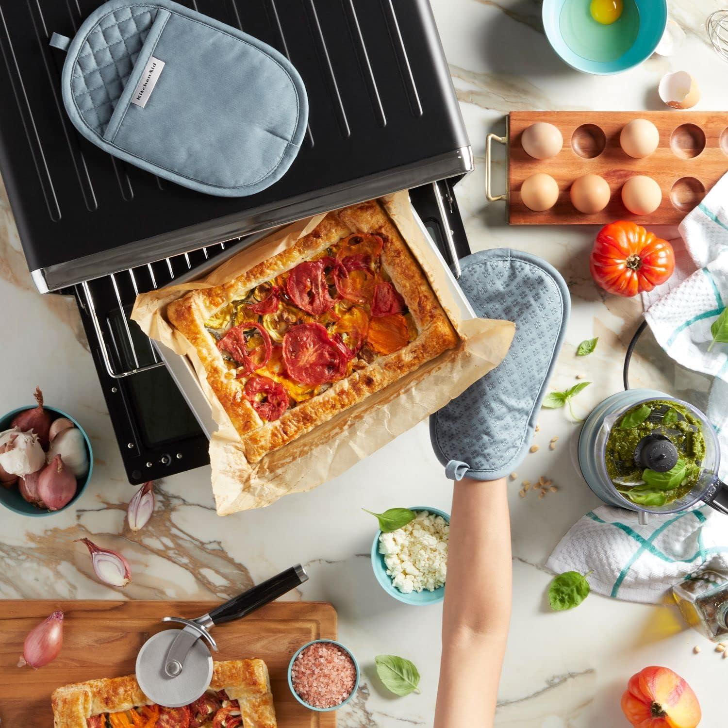 imageKitchenAid Asteroid Pot Holder 2Pack Set Aqua 65quotx10quotFog Blue