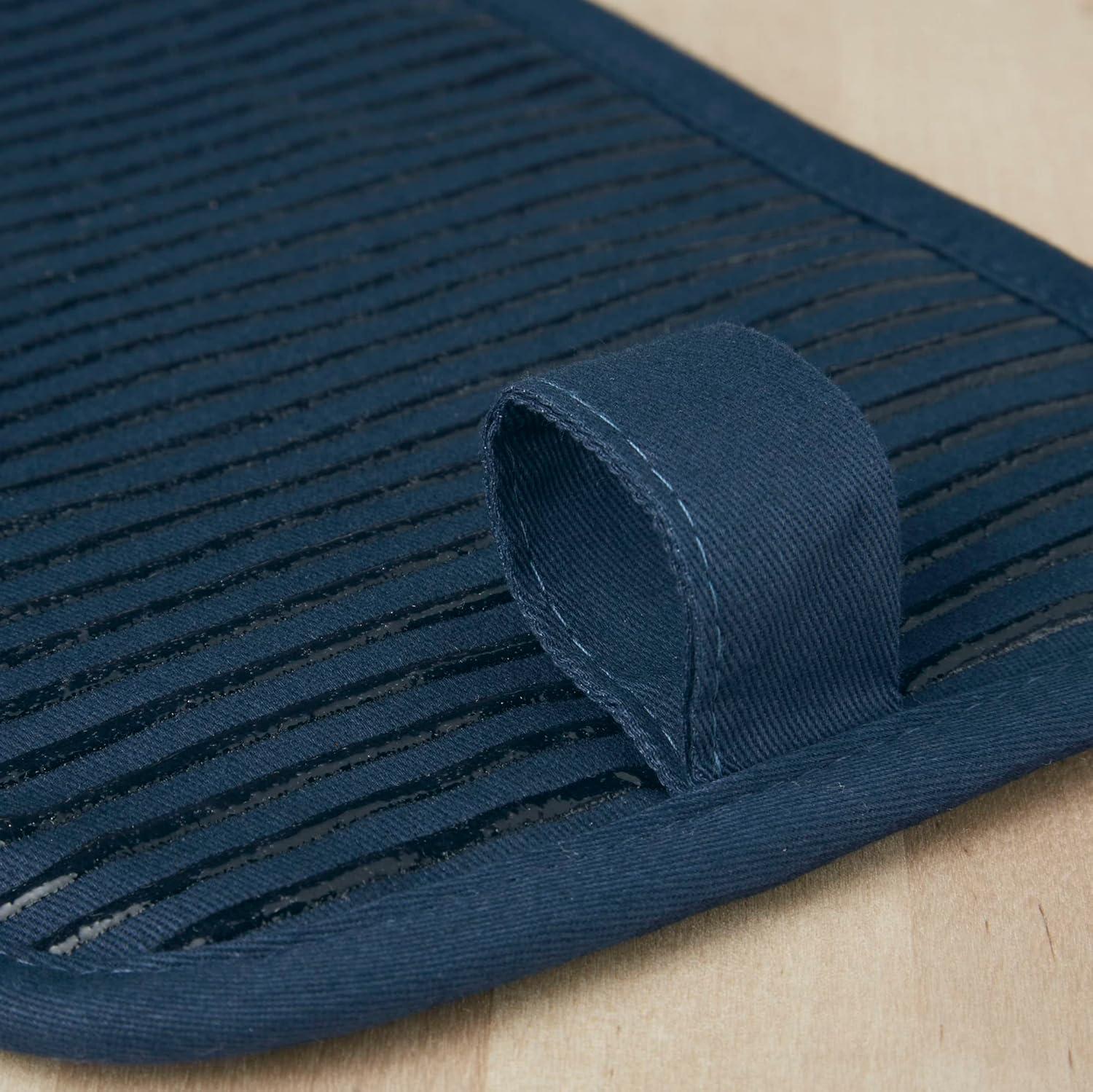 imageKitchenAid Beacon TwoTone NonSlip Pot Holder Set Blue VelvetBlue Heaven 7quotx10quot 2 PieceNavyInk