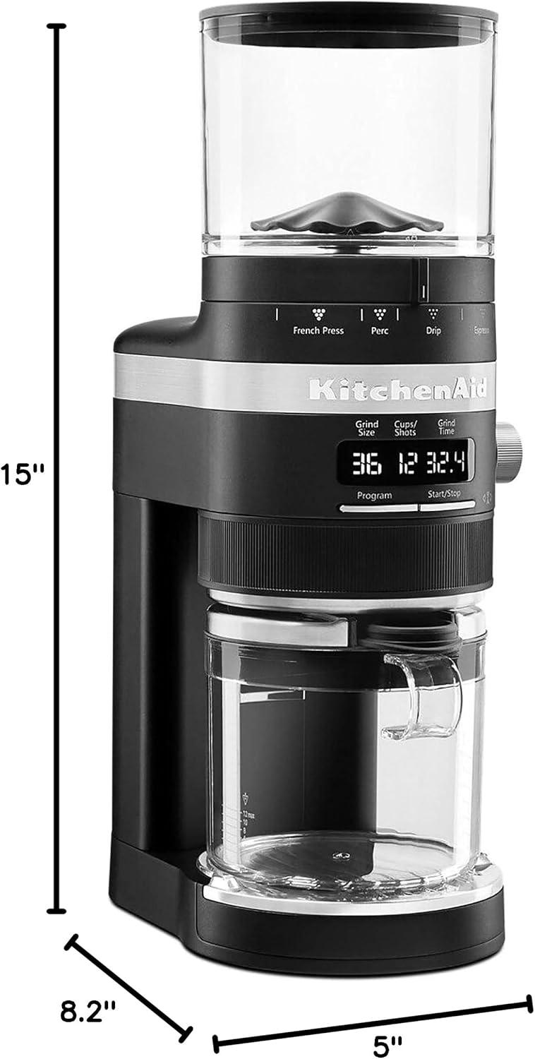 imageKitchenAid Burr Coffee Grinder KCG8433 Matte Charcoal GreyMatte Black