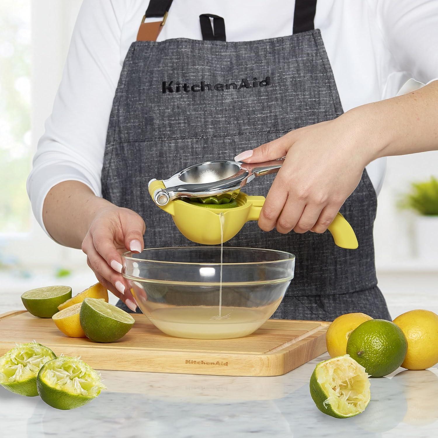 imageKitchenAid Citrus Juice Press Squeezer for Lemons and Limes with Seed Catcher and Pour Spout 8 InchLemon