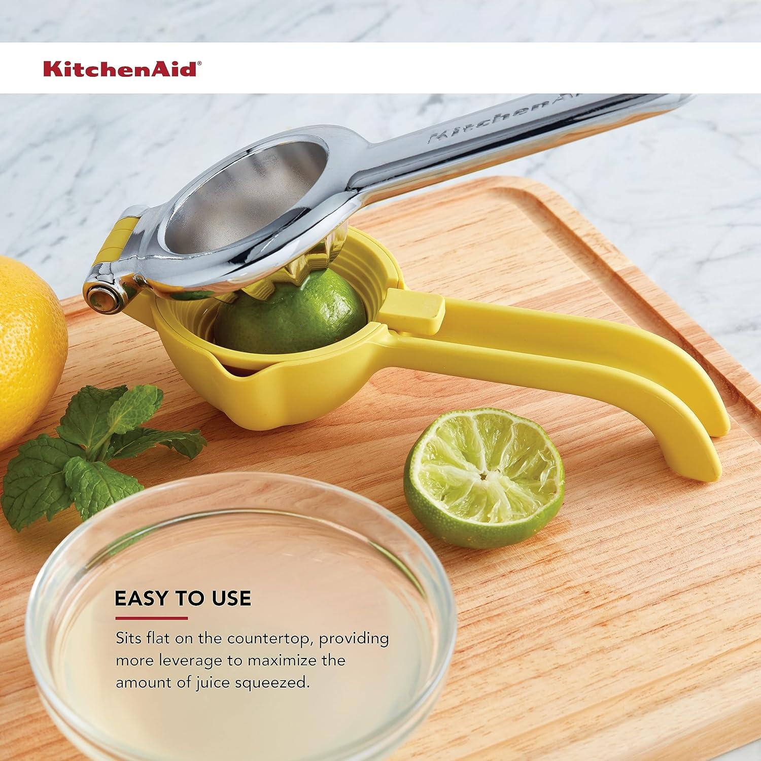 imageKitchenAid Citrus Juice Press Squeezer for Lemons and Limes with Seed Catcher and Pour Spout 8 InchLemon