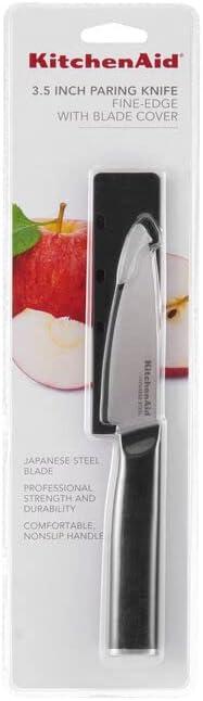 imageKitchenAid Classic Chef Knife with CustomFit Blade Cover 8inch Sharp Kitchen Knife HighCarbon Japanese Stainless Steel Blade Blade Black35