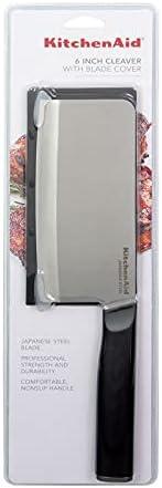 imageKitchenAid Classic Chef Knife with CustomFit Blade Cover 8inch Sharp Kitchen Knife HighCarbon Japanese Stainless Steel Blade Blade Black45