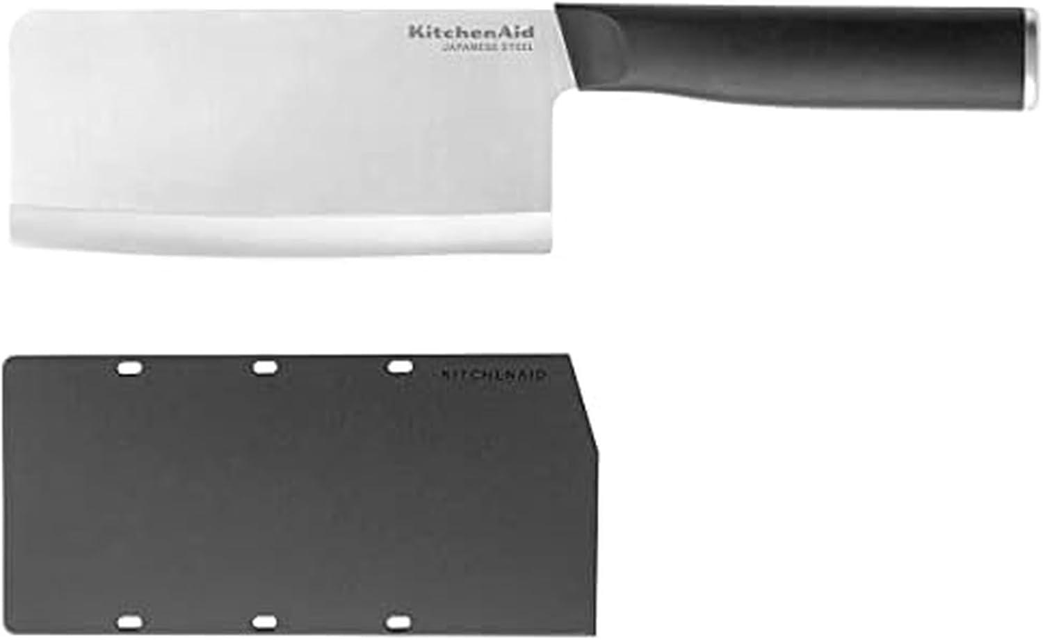 imageKitchenAid Classic Chef Knife with CustomFit Blade Cover 8inch Sharp Kitchen Knife HighCarbon Japanese Stainless Steel Blade Blade Black45