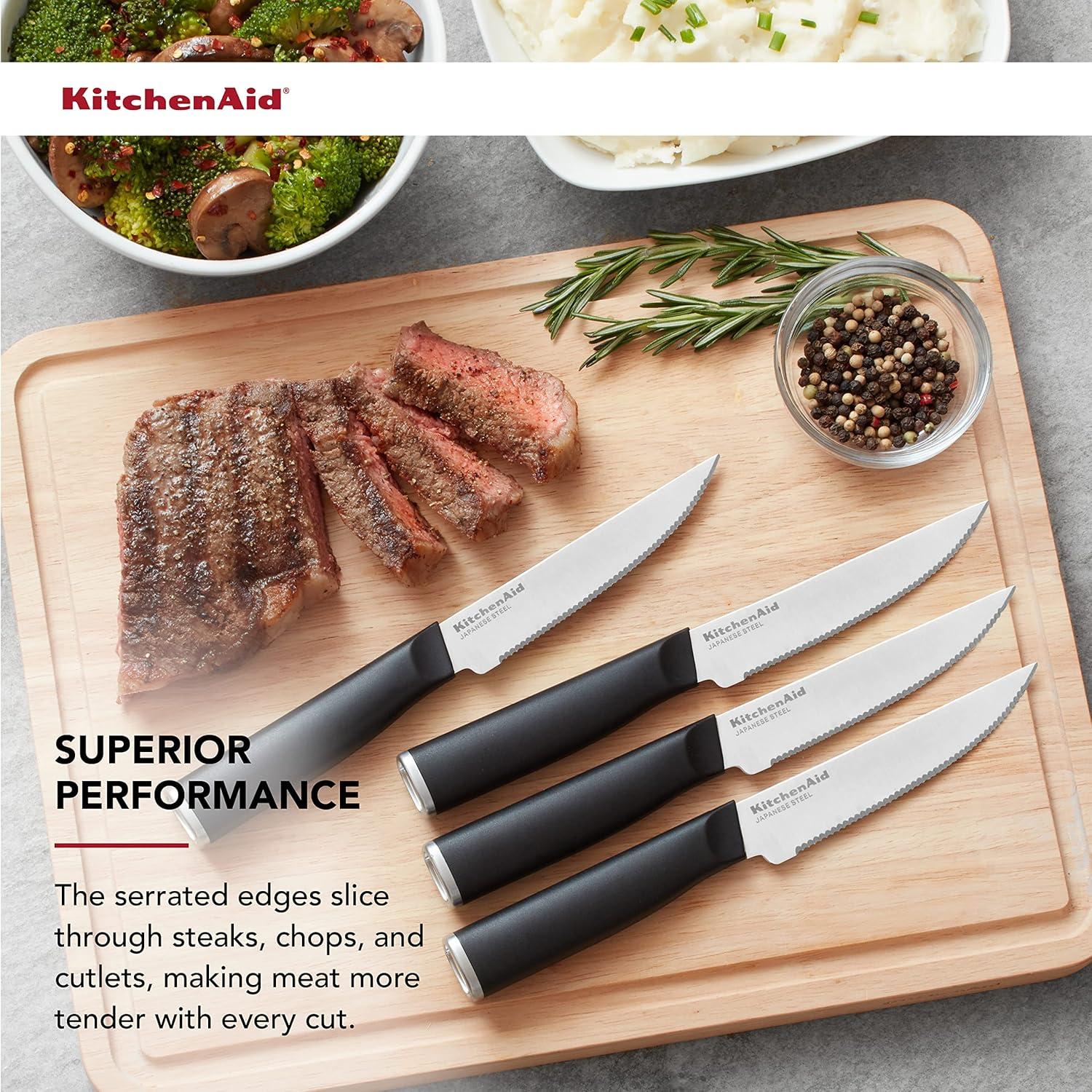 imageKitchenAid Classic Chef Knife with CustomFit Blade Cover 8inch Sharp Kitchen Knife HighCarbon Japanese Stainless Steel Blade Blade Black45