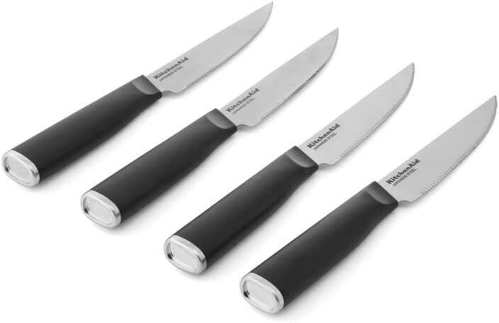 imageKitchenAid Classic Chef Knife with CustomFit Blade Cover 8inch Sharp Kitchen Knife HighCarbon Japanese Stainless Steel Blade Blade Black45