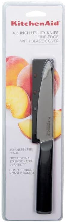 imageKitchenAid Classic Chef Knife with CustomFit Blade Cover 8inch Sharp Kitchen Knife HighCarbon Japanese Stainless Steel Blade Blade Black45