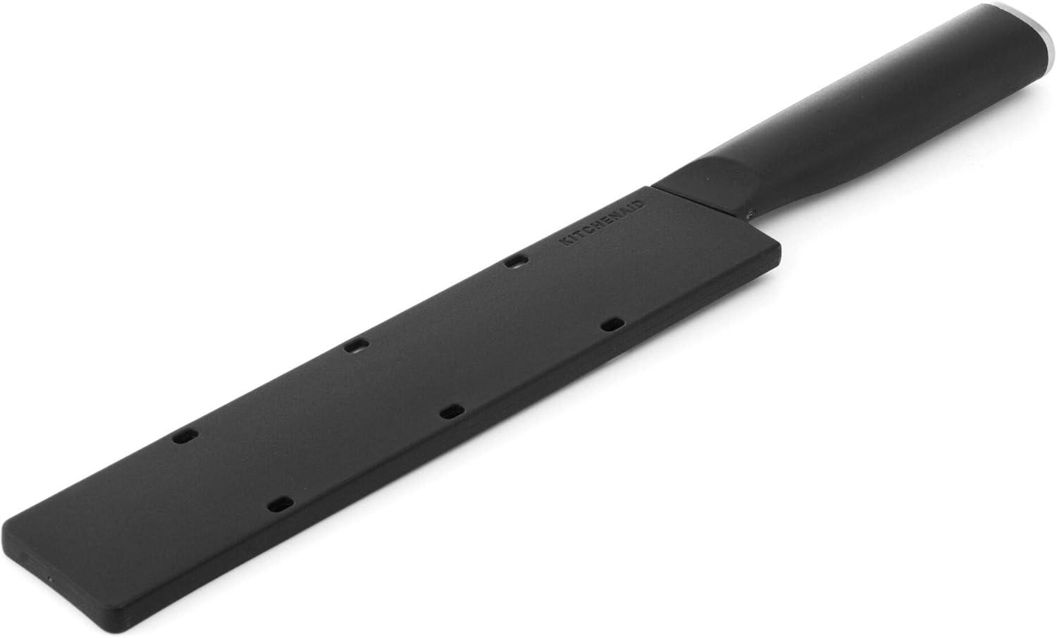 imageKitchenAid Classic Chef Knife with CustomFit Blade Cover 8inch Sharp Kitchen Knife HighCarbon Japanese Stainless Steel Blade Blade Black8