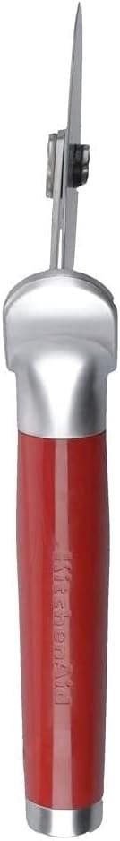 imageKitchenAid Classic Pizza Wheel with Sharp Blade For Cutting Through Crusts Pies and More Built In Finger Guard for Safety and Comfort Grip to Protect Fingers Dishwasher Safe 9Inch BlackRed