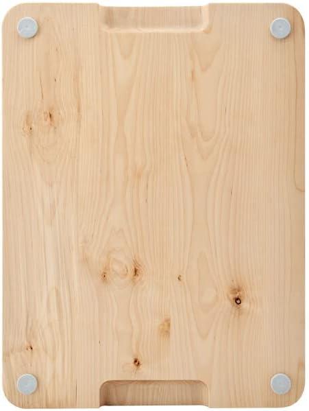 imageKitchenAid Classic Rubberwood Cutting Board with Perimeter Trench Reversible Chopping Board 8inch x 10Inch Natural158L x 12W