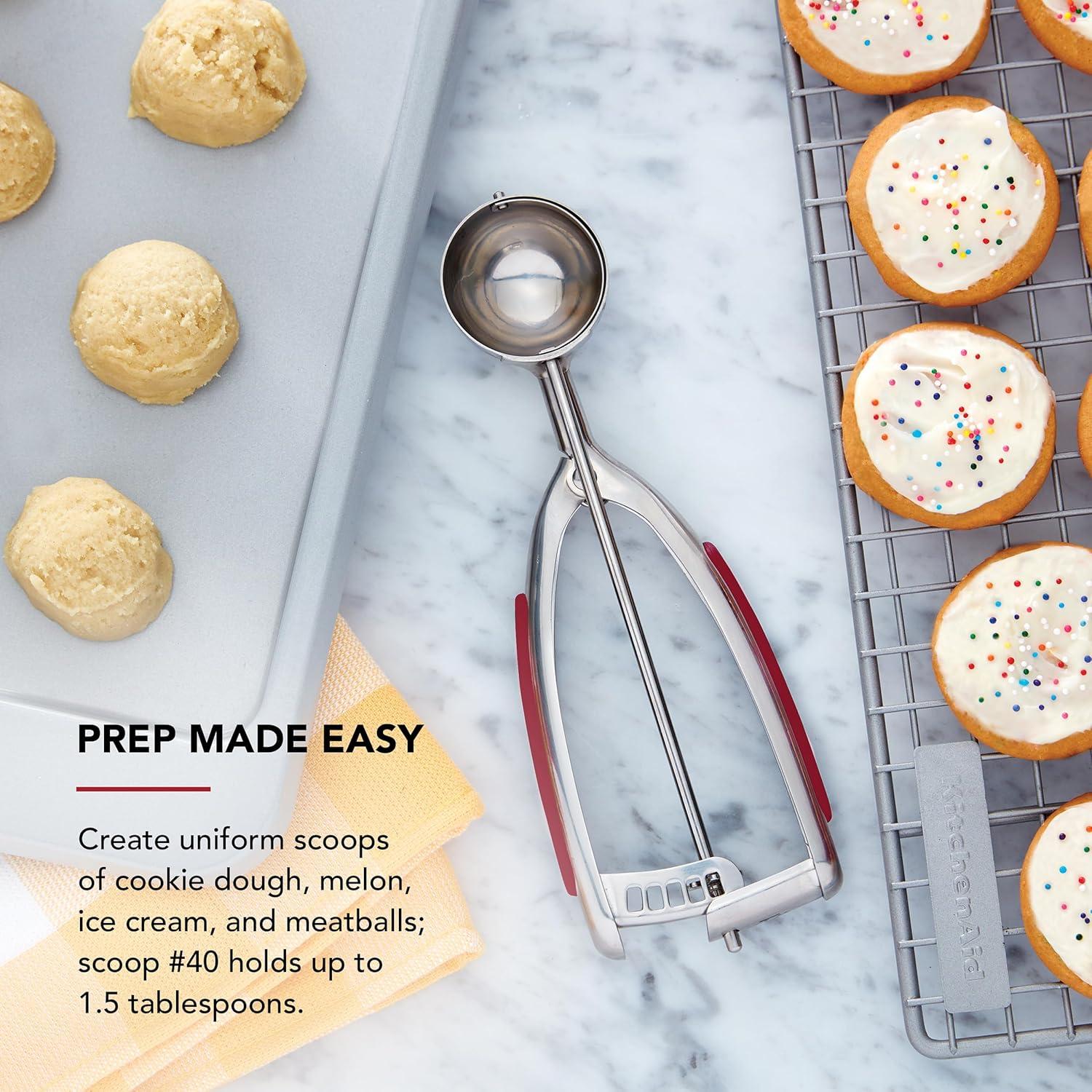 imageKitchenAid Cookie Dough Scoop Set Set Of 3 BlackRed