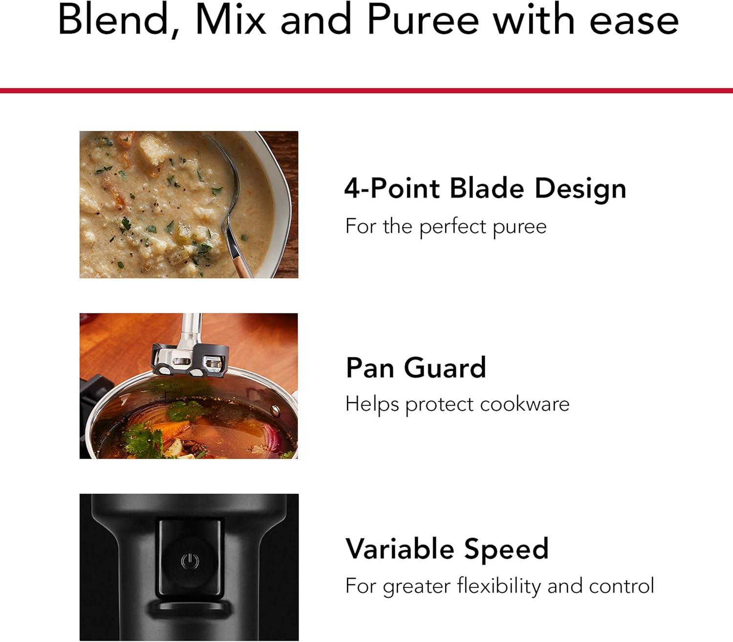 imageKitchenAid Cordless Variable Speed Hand Blender with Chopper and Whisk Attachment KHBBV83