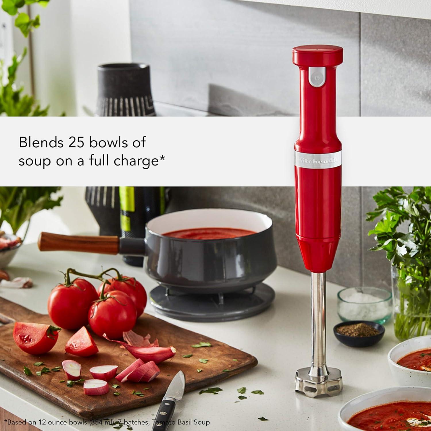 imageKitchenAid Cordless Variable Speed Hand Blender with Chopper and Whisk Attachment KHBBV83