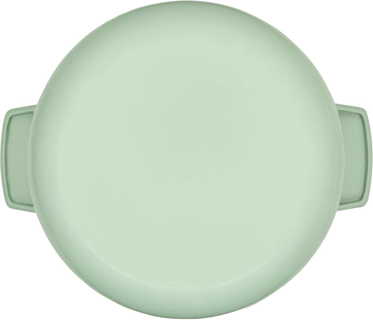 imageKitchenAid Enameled Cast Iron Dutch OvenCasserole 6 Quart Blue VelvetPistachio