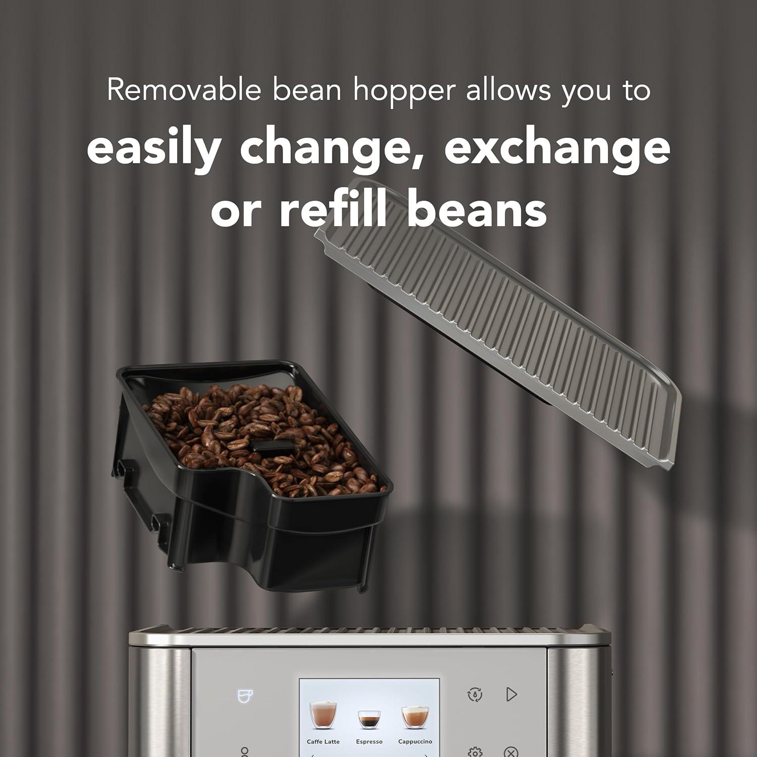 imageKitchenAid Fully Automatic Espresso Machine KF7 with Milk Attachment KES8557JP JuniperCast Iron Black