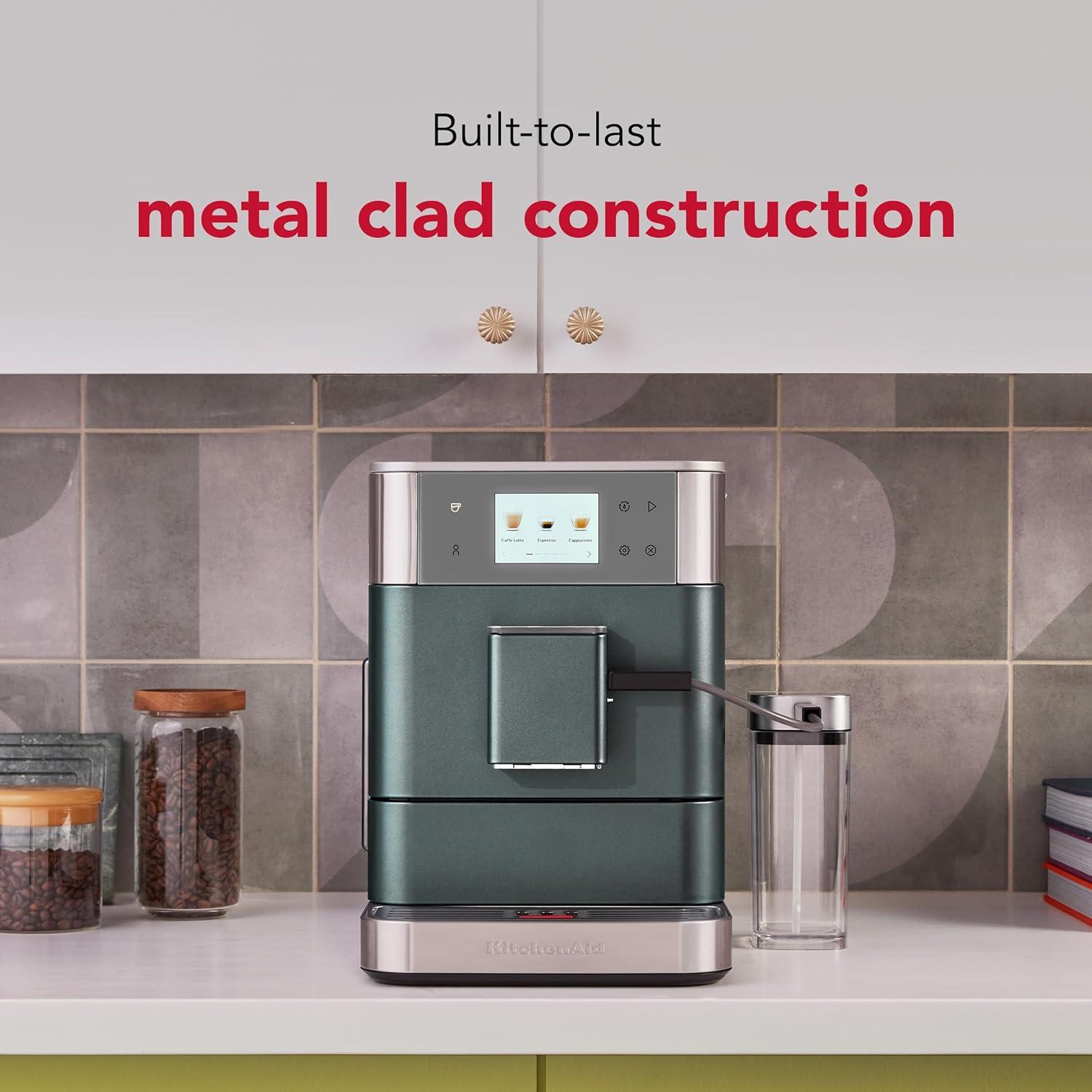 imageKitchenAid Fully Automatic Espresso Machine KF7 with Milk Attachment KES8557JP JuniperJuniper