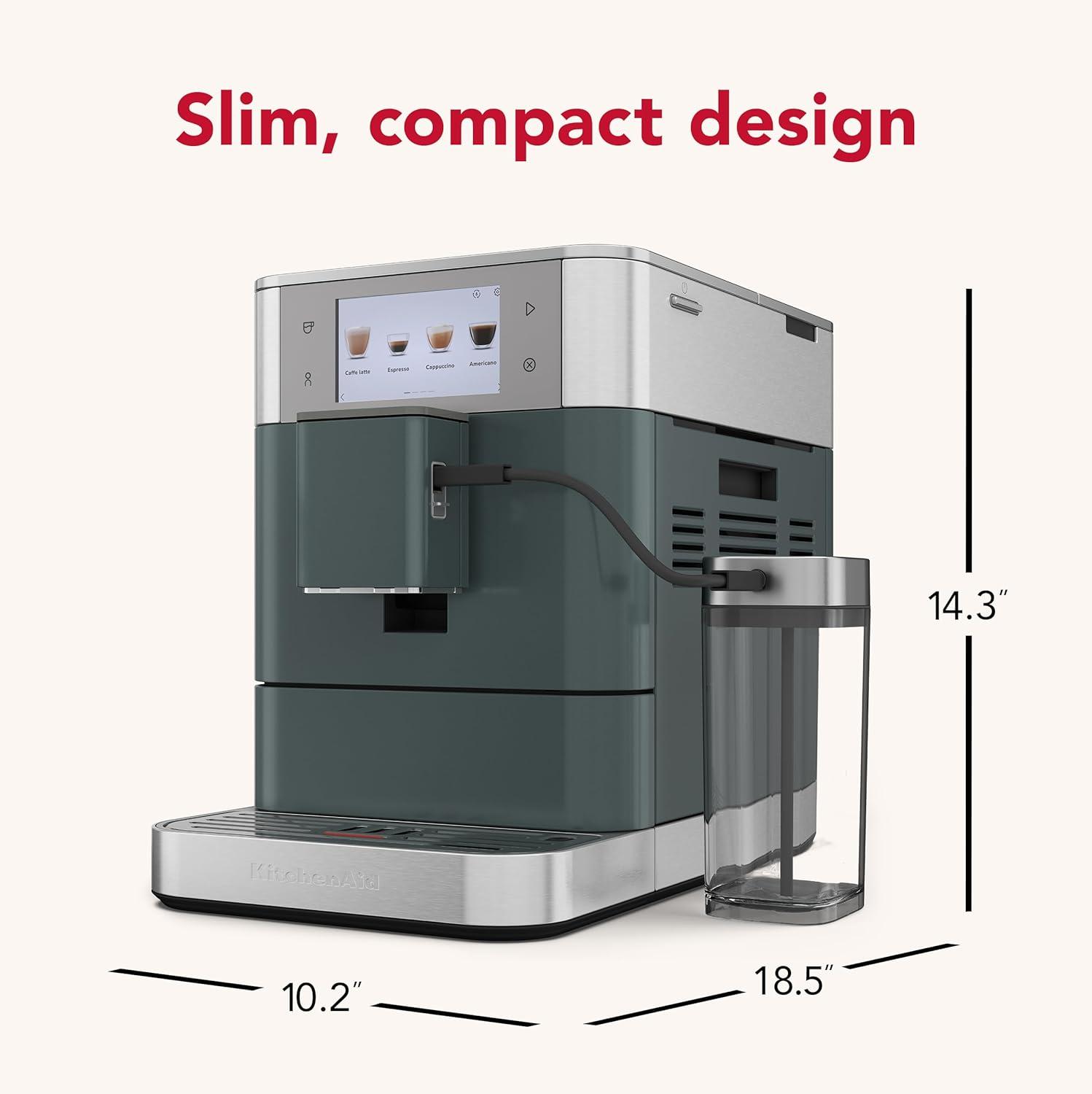 imageKitchenAid Fully Automatic Espresso Machine KF8 with Milk Attachment ampamp Plant Based Milk Options KES8558JP JuniperJuniper