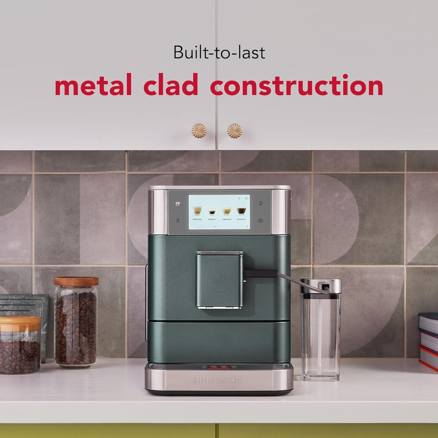 imageKitchenAid Fully Automatic Espresso Machine KF8 with Milk Attachment ampamp Plant Based Milk Options KES8558JP JuniperJuniper