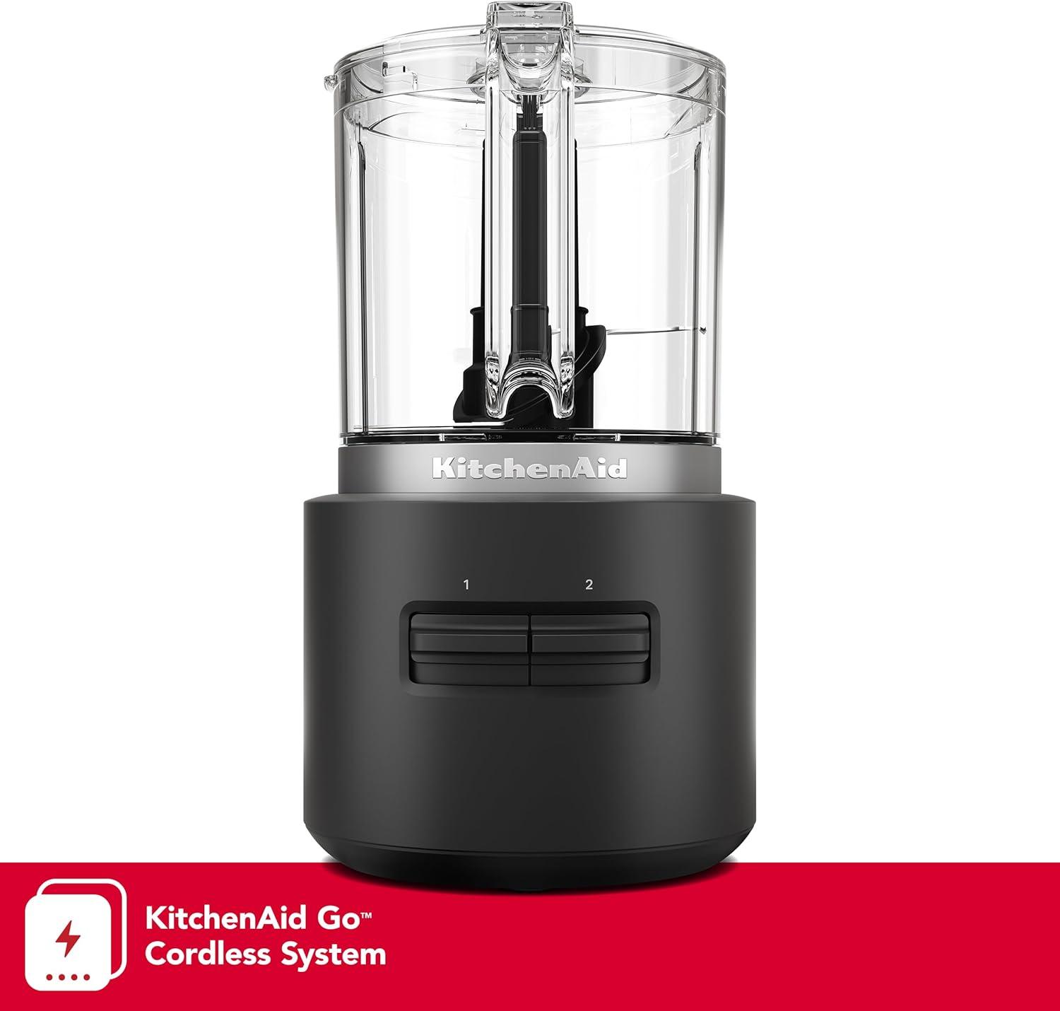 imageKitchenAid Go Cordless Blade Grinder battery included KBGR111 Black MatteFood Chopper
