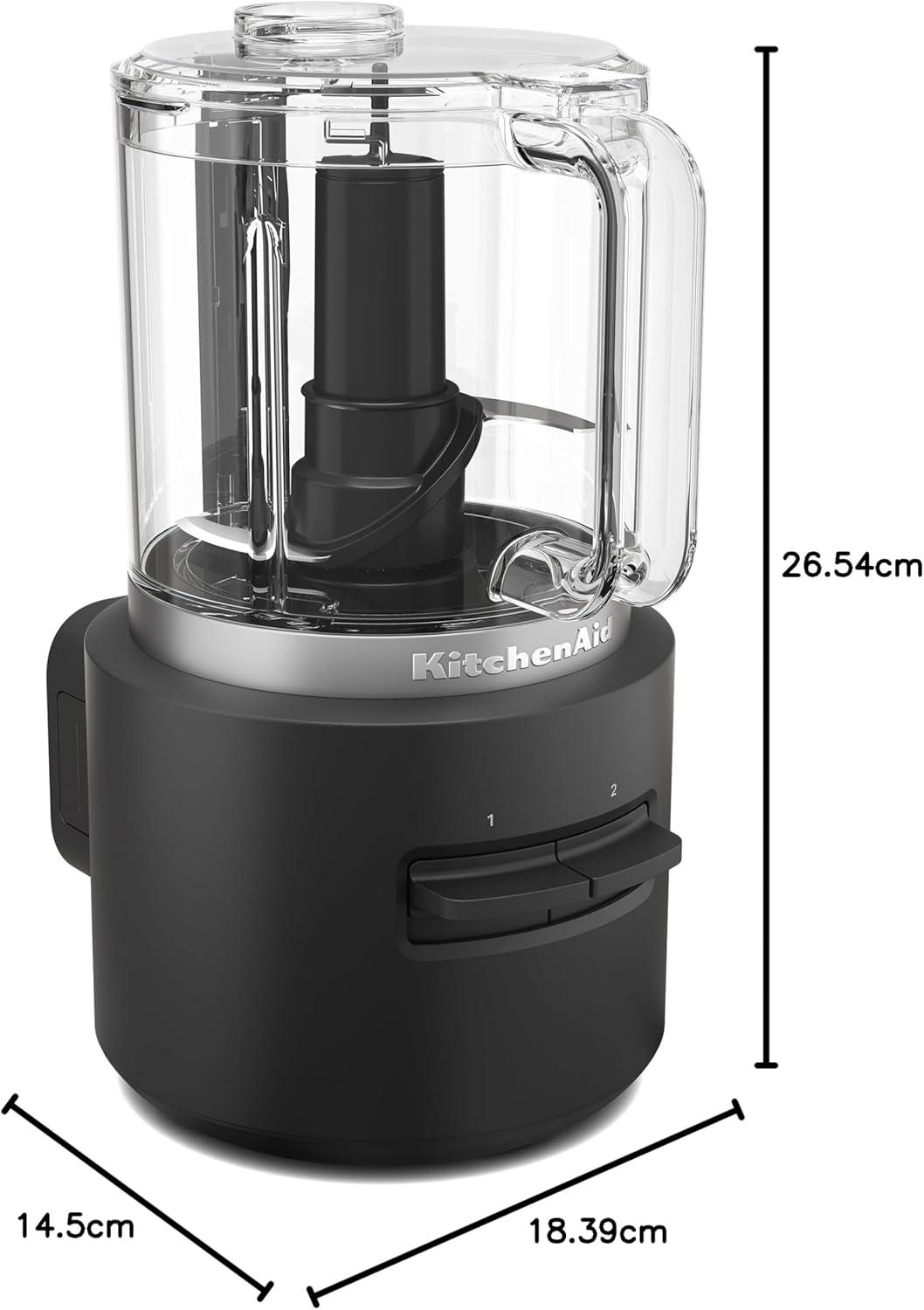 imageKitchenAid Go Cordless Blade Grinder battery included KBGR111 Black MatteFood Chopper