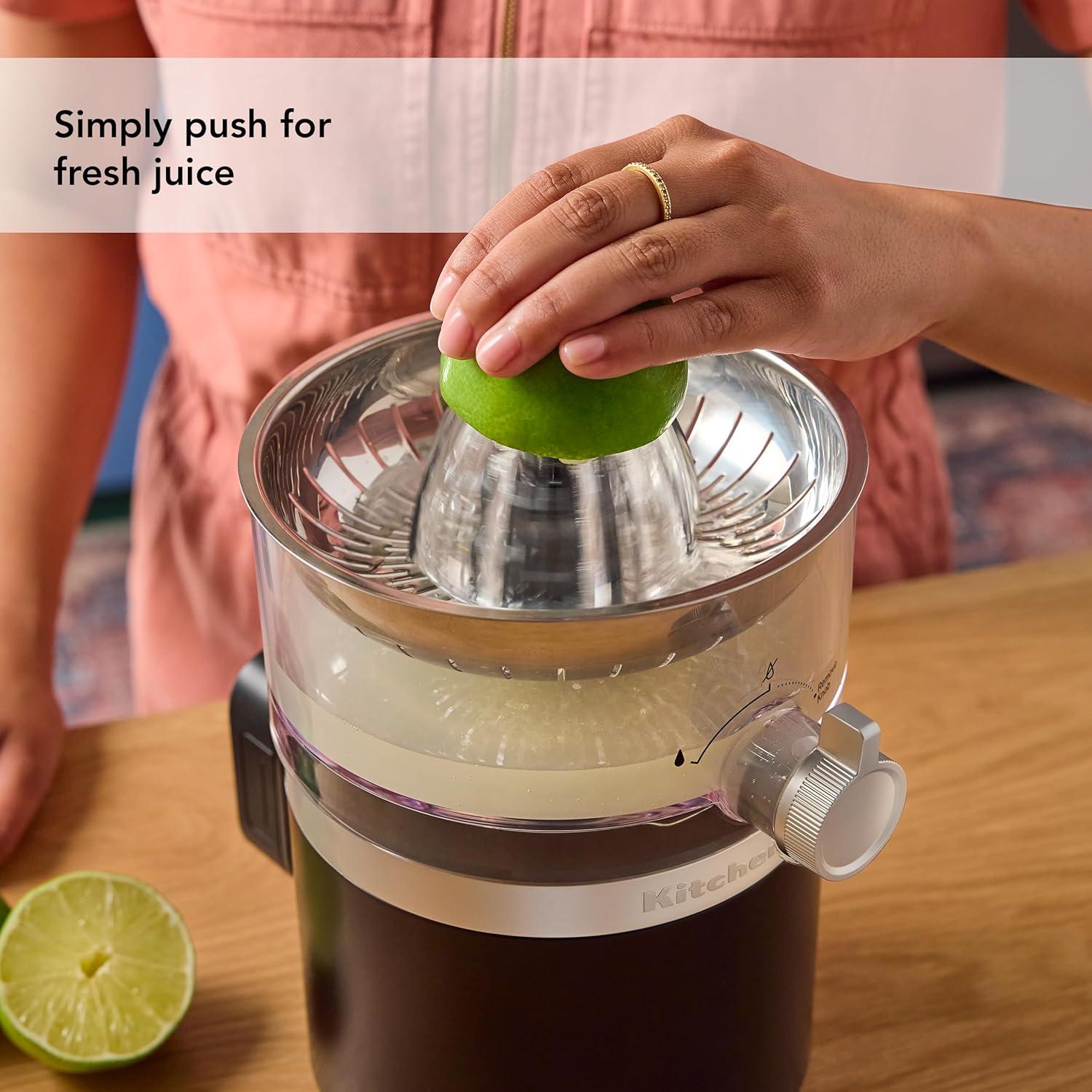 imageKitchenAid Go Cordless Citrus Juicer battery sold separately KCJR160 Porcelain WhiteBlack Matte