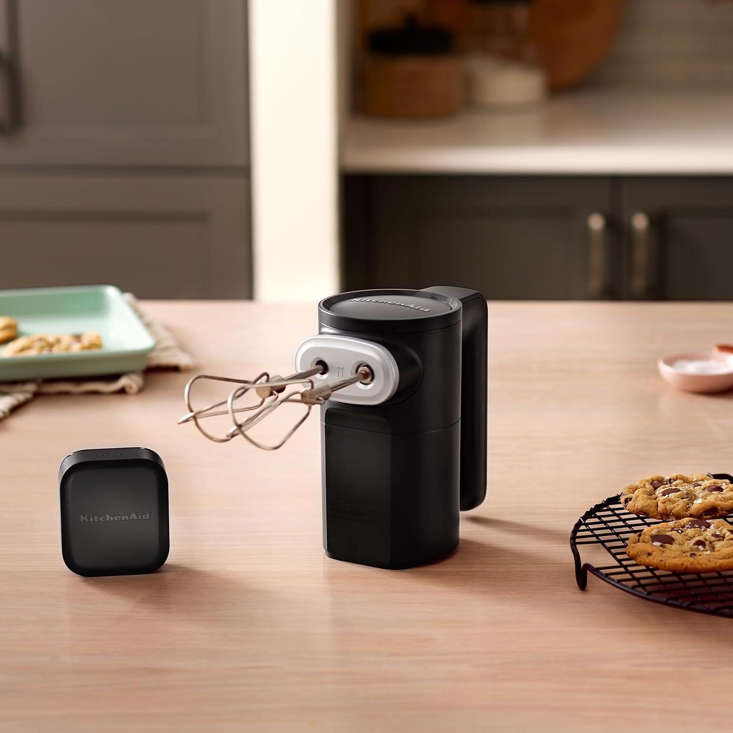 imageKitchenAid Go Cordless Hand Mixer battery included KHMR762 Black MatteMatte Black