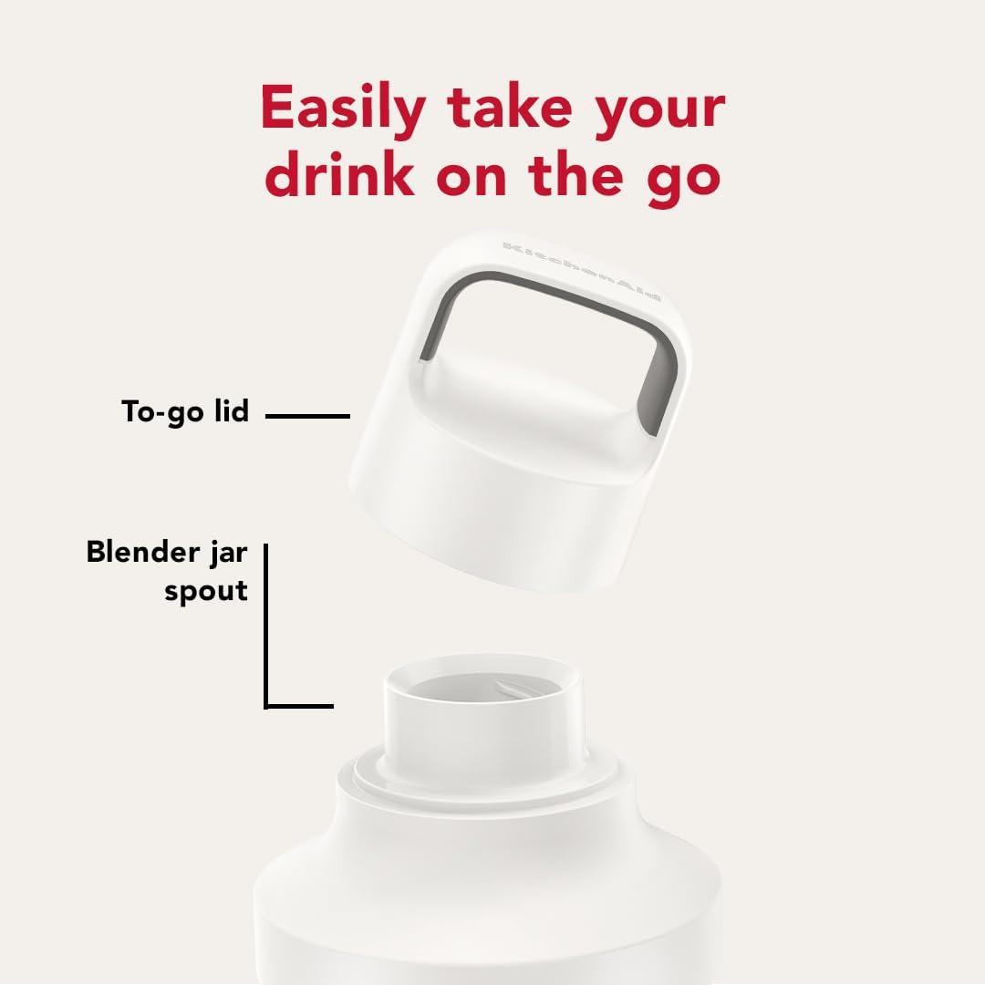 imageKitchenAid Go Cordless Personal Blender battery sold separately KSBR200 Porcelain WhitePorcelain White