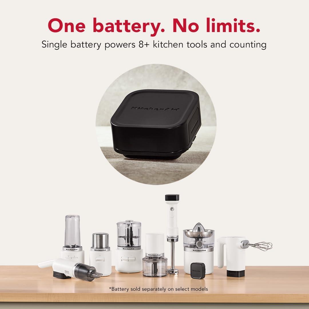 imageKitchenAid Go Cordless Top Down Chopper battery sold separately KTCR350 Porcelain WhitePorcelain White