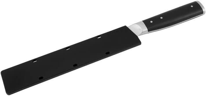 imageKitchenAid Gourmet Forged Triple Rivet Bread Knife with CustomFit Blade Cover 5inch Sharp Kitchen Knife HighCarbon Japanese Stainless Steel Blade Black5