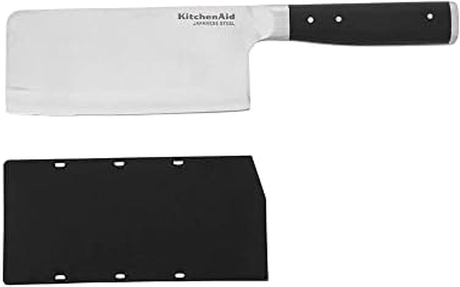 imageKitchenAid Gourmet Forged Triple Rivet Bread Knife with CustomFit Blade Cover 5inch Sharp Kitchen Knife HighCarbon Japanese Stainless Steel Blade Black6