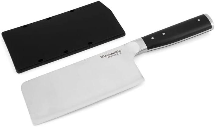 imageKitchenAid Gourmet Forged Triple Rivet Bread Knife with CustomFit Blade Cover 5inch Sharp Kitchen Knife HighCarbon Japanese Stainless Steel Blade Black6