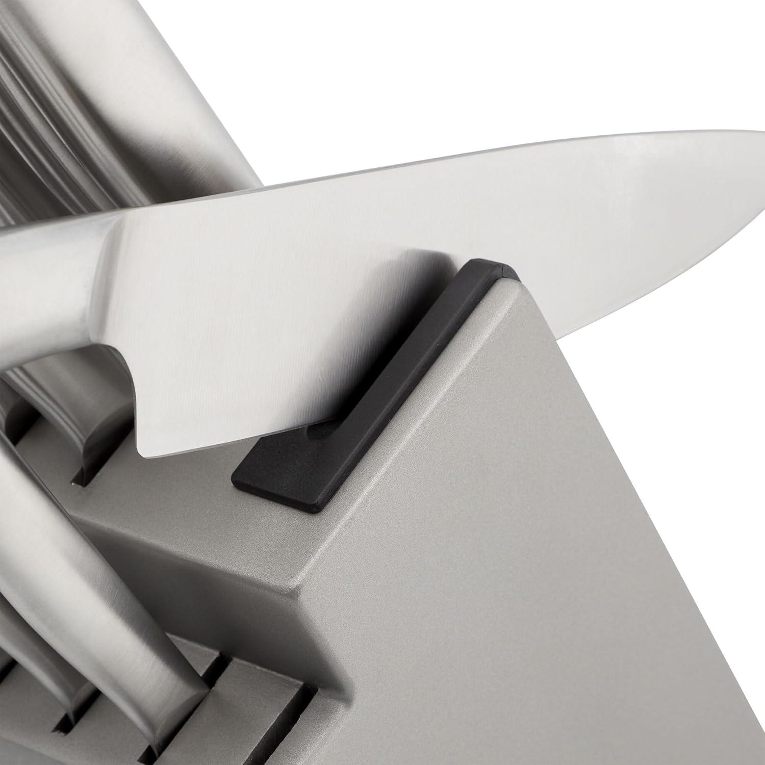 imageKitchenAid Gourmet Knife Block Set with Builtin Sharpener 15Piece Stainless SteelStainless Steel