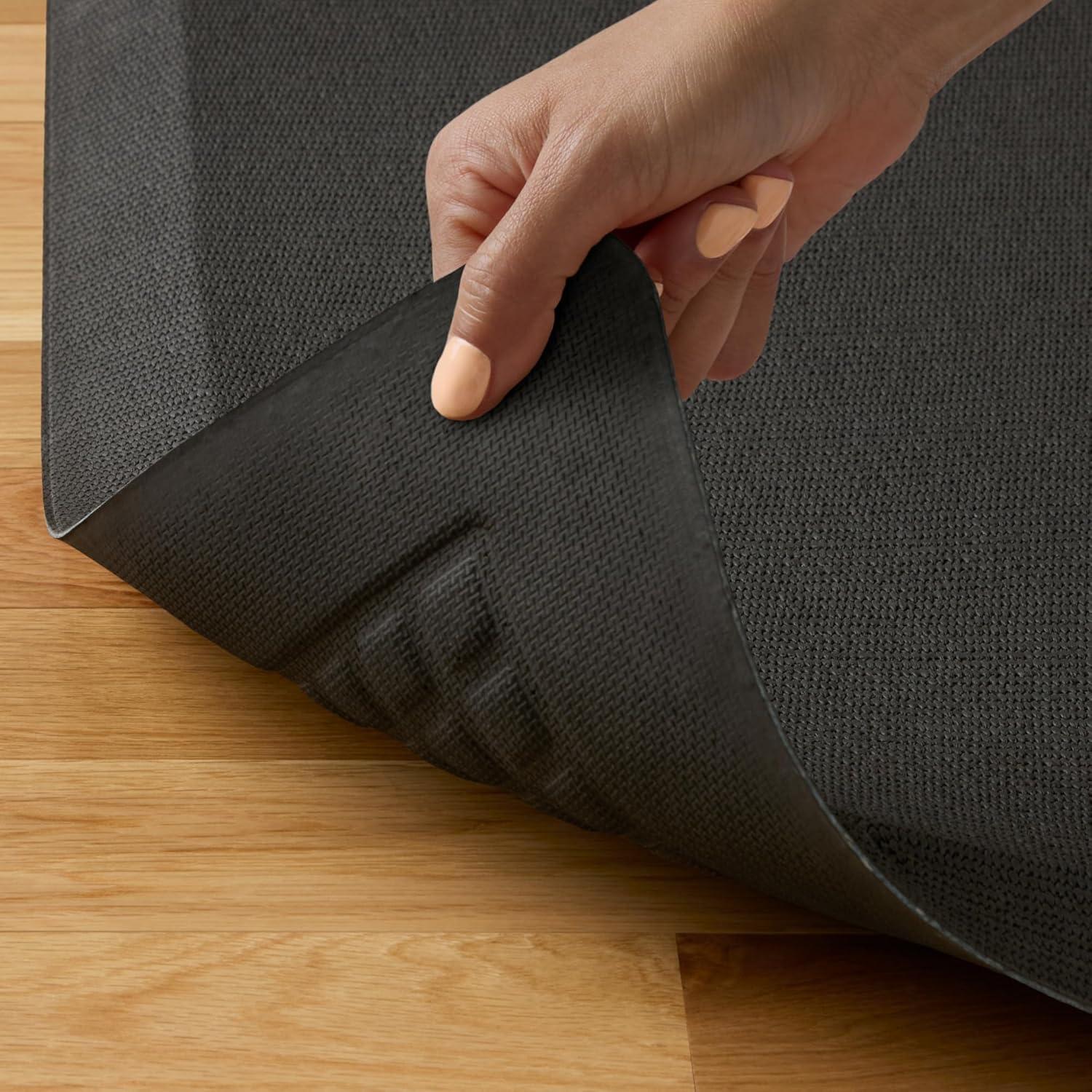 imageKitchenAid Gourmet Series Kitchen Comfort Gel Mat Solid Basketweave Ink Blue 20quotx39quotCharcoal Grey