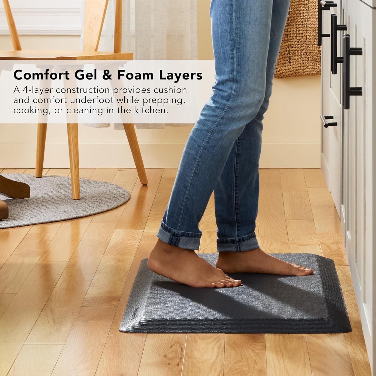 imageKitchenAid Gourmet Series Kitchen Comfort Gel Mat Solid Basketweave Ink Blue 20quotx39quotInk Blue