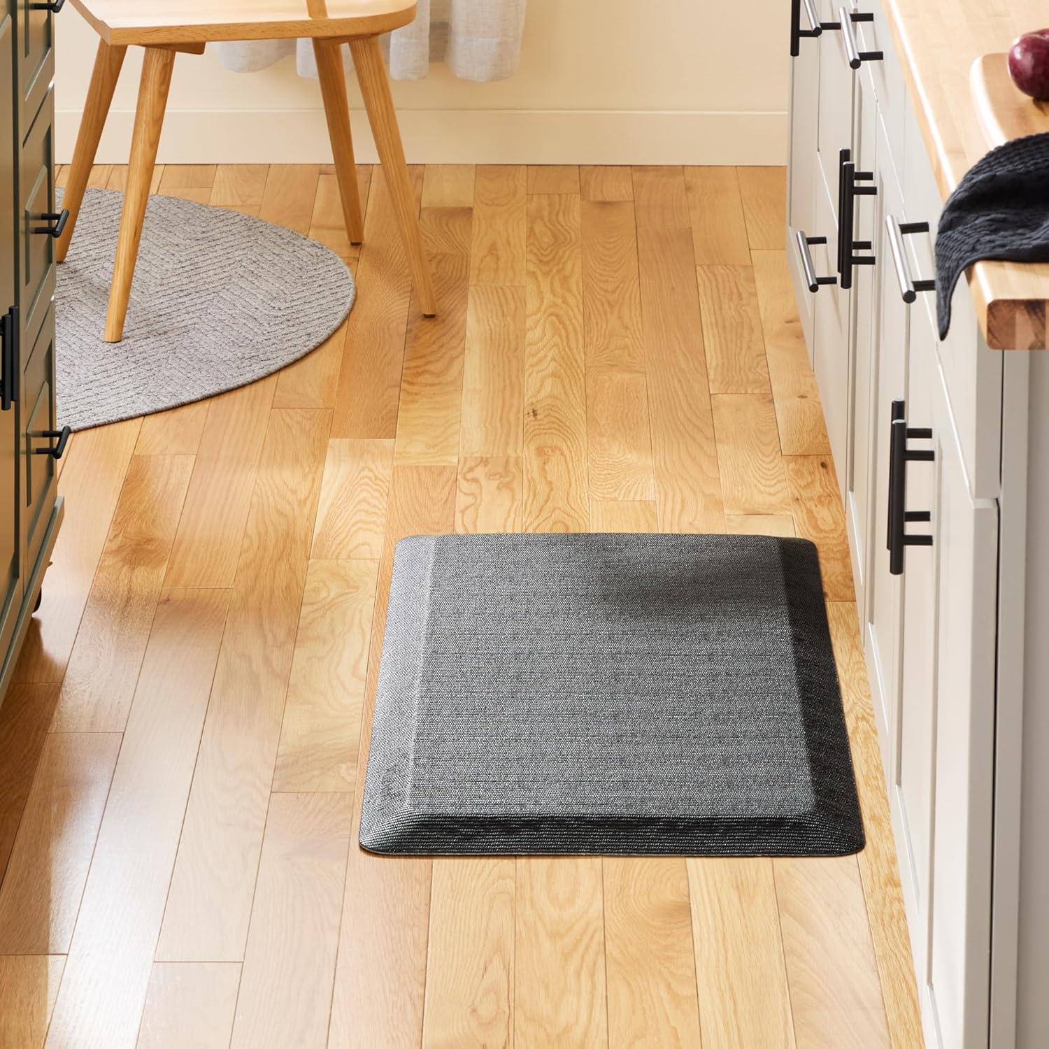 imageKitchenAid Gourmet Series Kitchen Comfort Gel Mat Solid Basketweave Ink Blue 20quotx39quotMatte Black