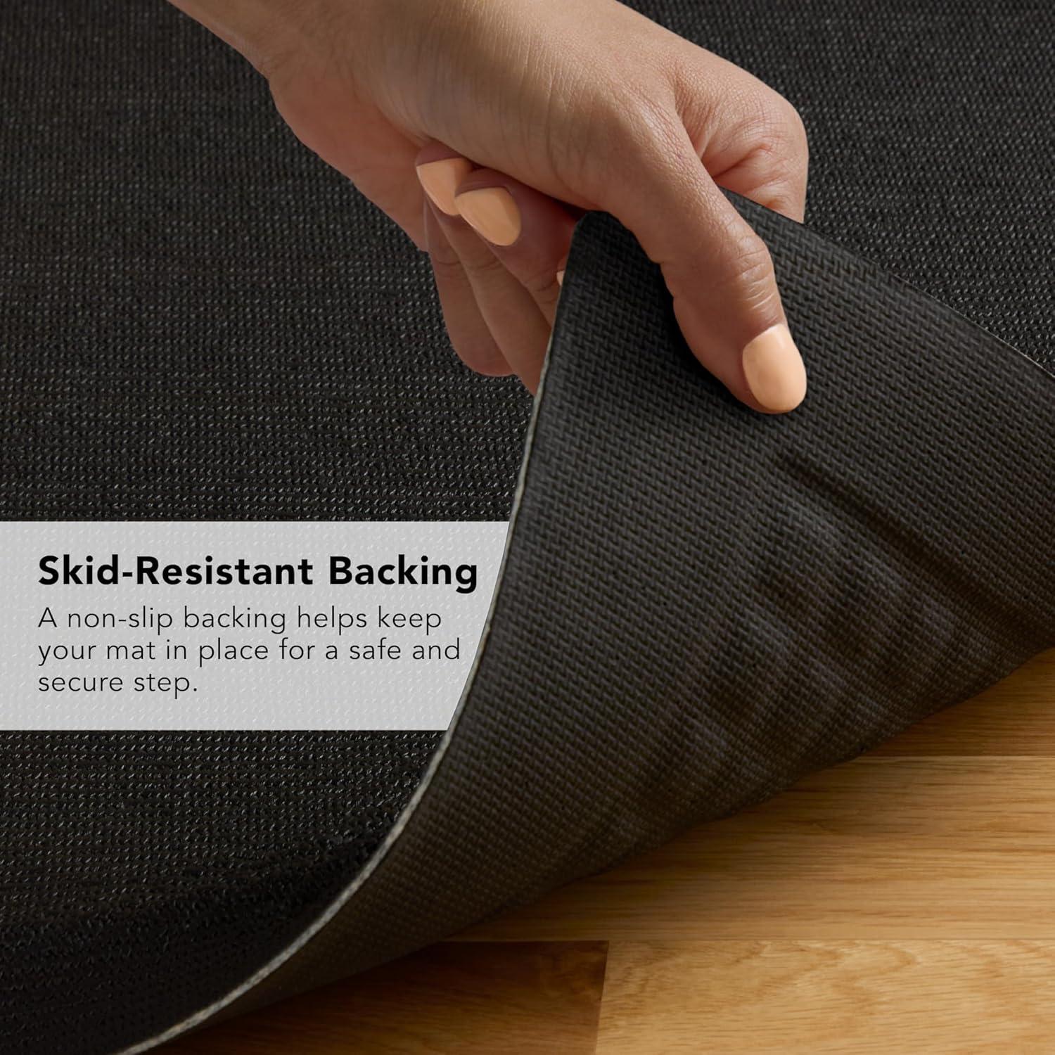 imageKitchenAid Gourmet Series Kitchen Comfort Gel Mat Solid Basketweave Ink Blue 20quotx39quotMatte Black