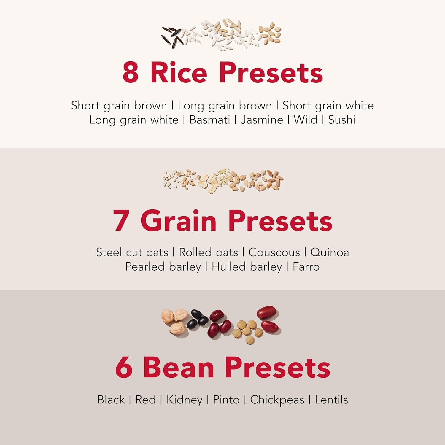 imageKitchenAid Grain and Rice Cooker 8 Cup with Automatically Sensing Integrated Scale Water Tank KGC3155 Black MattePorcelain White