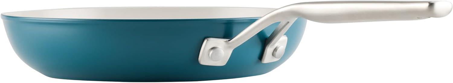 imageKitchenAid Hard Anodized Ceramic Induction Nonstick Pots and Pans with Saucepans Frying Pans Stockpot and Lids Dishwasher Safe 9 Piece Cookware Set with Stainless Steel Handles Porcelain WhiteAgave