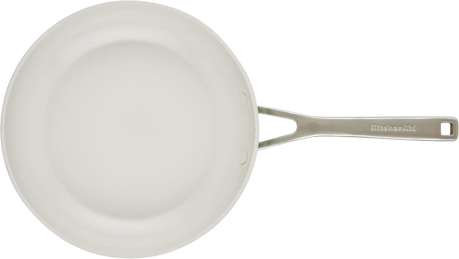 imageKitchenAid Hard Anodized Ceramic Induction Pots and Pans Dishwasher Safe Includes Saucepans Stockpot Saut Pan Frying PansSkillets and Lids 10 Piece Cookware Set Agave BluePistachio