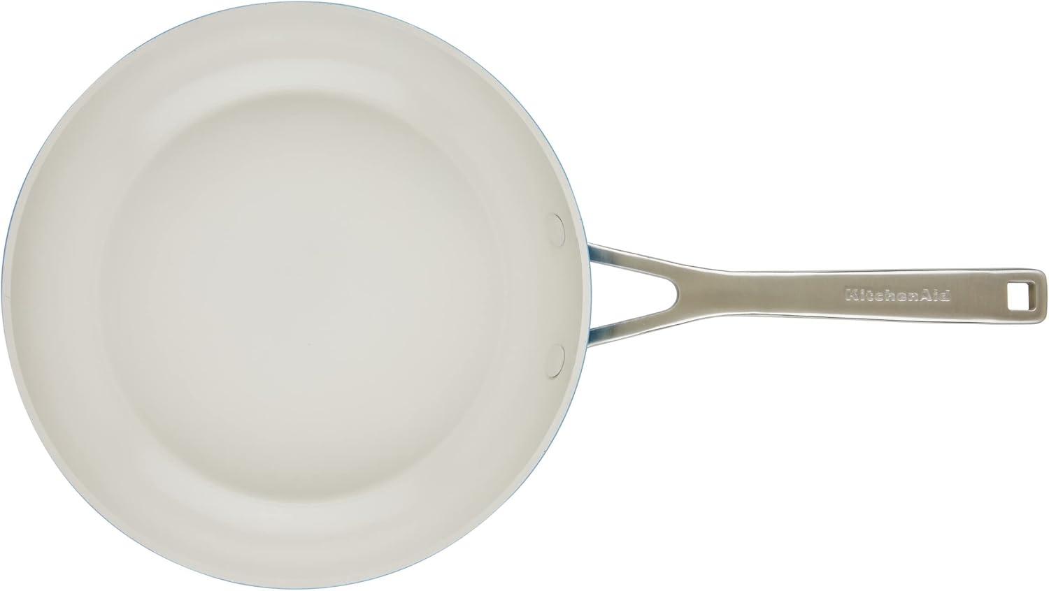 imageKitchenAid Hard Anodized Ceramic Induction Pots and Pans Dishwasher Safe Includes Saucepans Stockpot Saut Pan Frying PansSkillets and Lids 10 Piece Cookware Set Agave BlueBlue Velvet