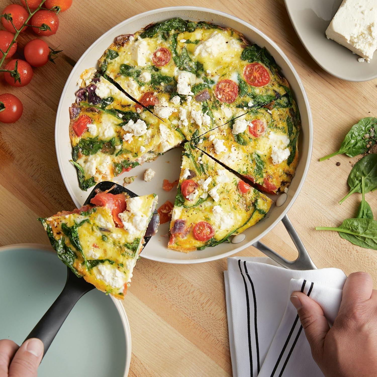 imageKitchenAid Hard Anodized Ceramic Nonstick Cookware Pots and Pans Set 9 Piece Matte BlackPorcelain White