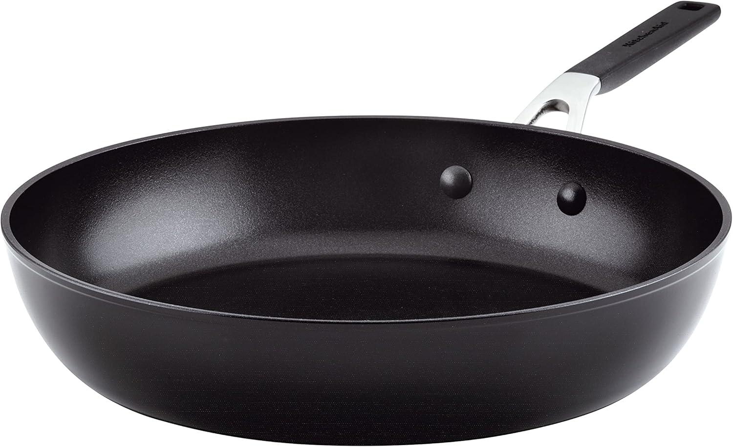 imageKitchenAid Hard Anodized Nonstick Frying PanSkillet 10 Inch Onyx BlackOnyx Black